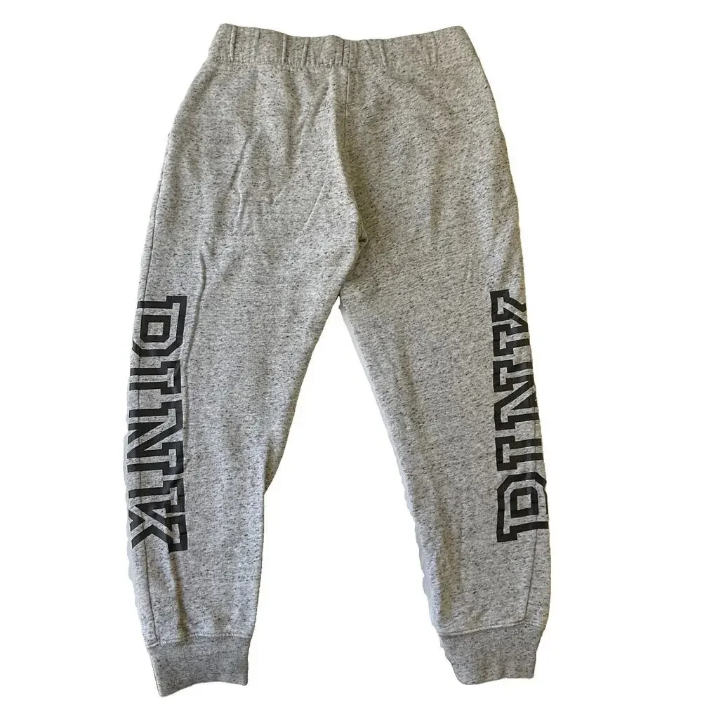 Victoria's Secret PINK Women Pants S Gray Sweatpants PINK Logo Loungewear 24”